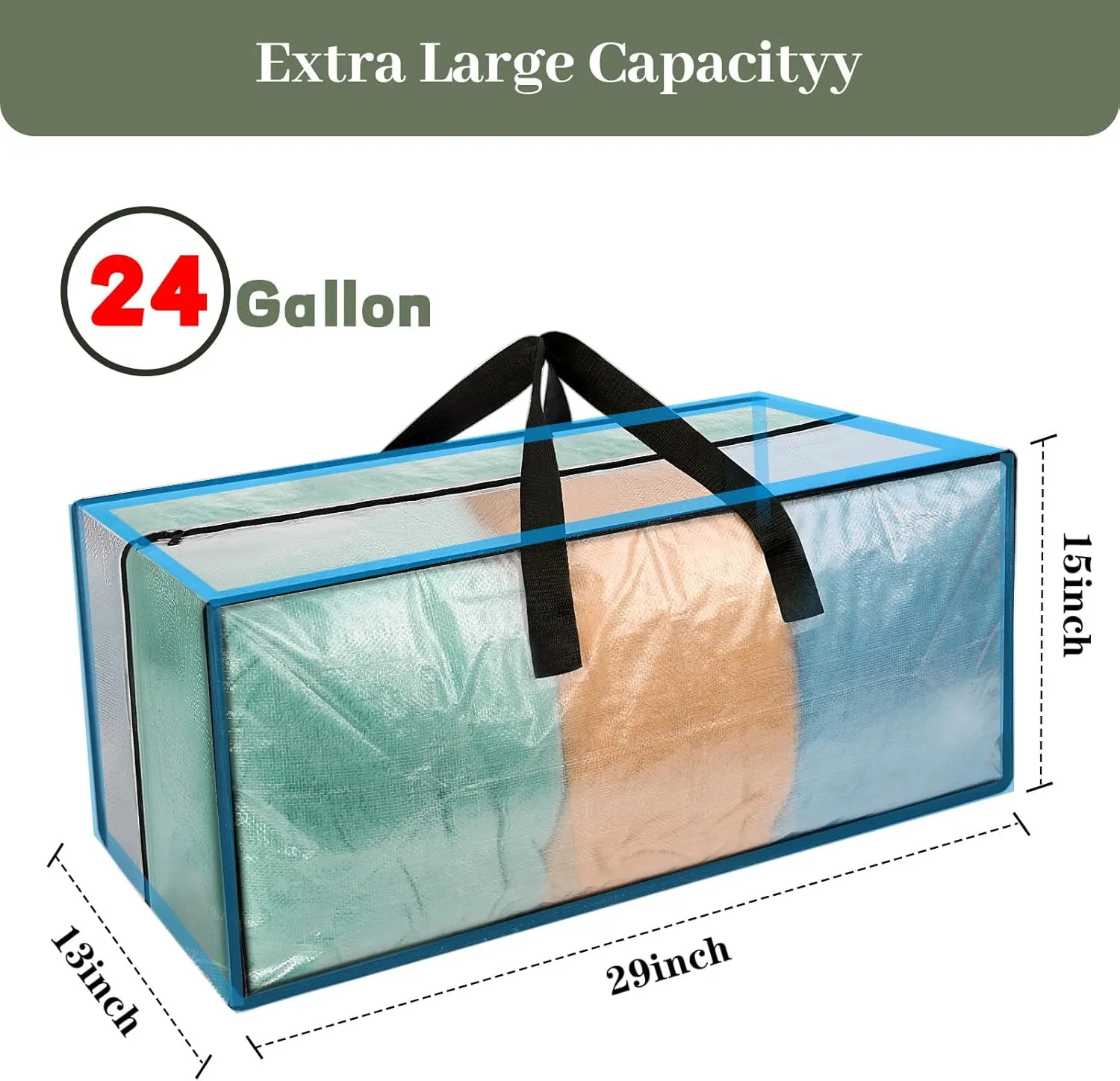 12 Pack Heavy Duty CLear Moving Bags, Large CLear Storage Bags for College Dorm Room Essentials, Alternative to Moving Boxes, Compatible with IKEA Frakta Cart