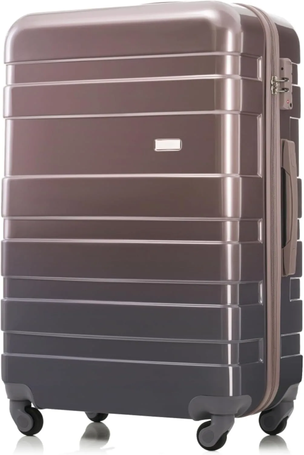 3 Piece Expandable Hardshell Luggage Set Lightweight Durable ABS Material Spinner Suitcases with TSA Lock for Travel Vacation Business Trips 360 Degree Swivel Wheels (Golden)