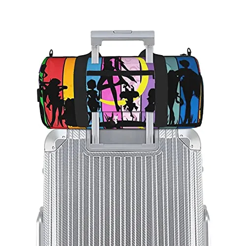 Anime Sai-lor Mo-on Sports Gym Bag with Wet Pocket & Shoes Compartment, Travel Duffel Bag Workout Bag for Men and Women
