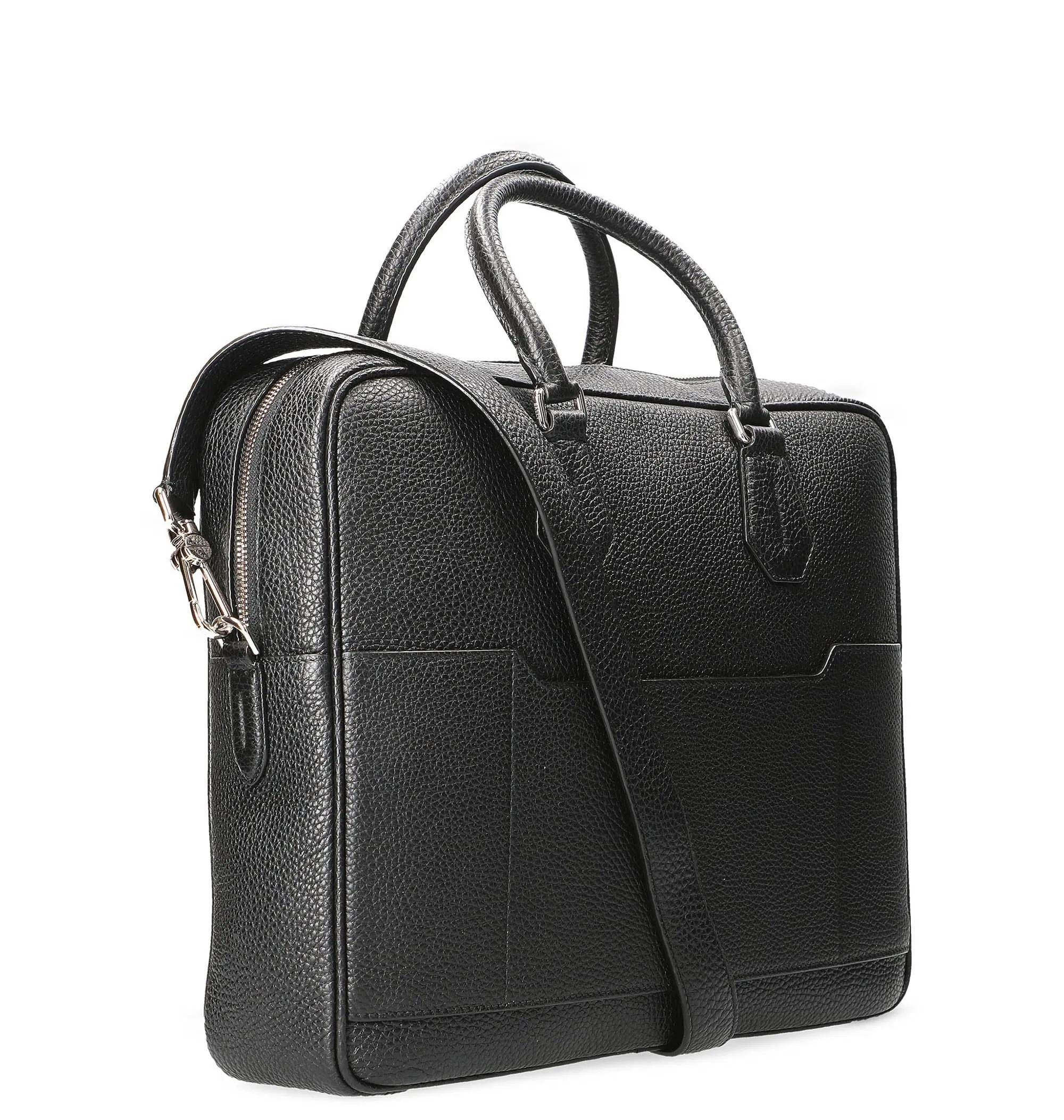 Bally Plain Textured Briefcase