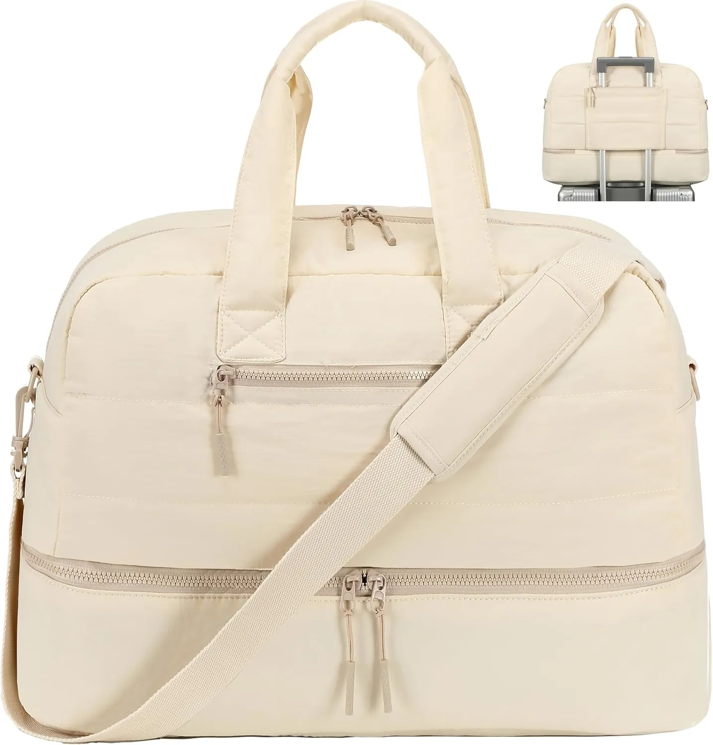 CAMTOP Weekender Travel Bag for Women Ladies Overnight Carry On Duffle Tote Bag with Shoe Compartment and Luggage Sleeve