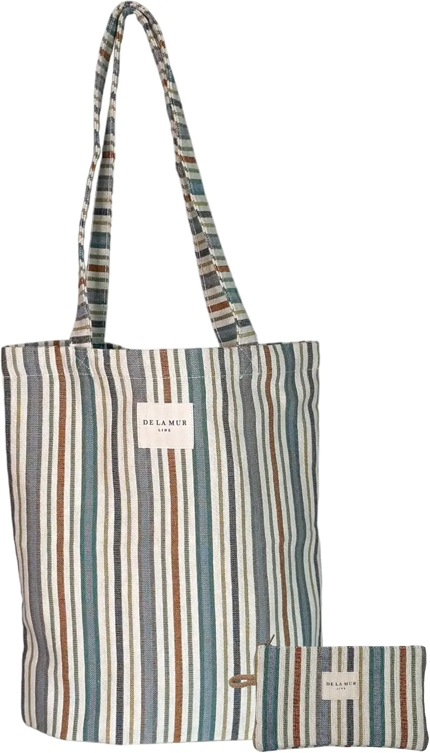 De La Mur Handcrafted Tote Bag & Coin Purse Set (TRIN) - Stylish Tote for Women, Stylish Coin Purse for Travel, Work, Beach - Made in Barcelona, Spain