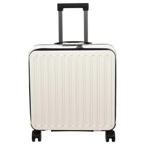 DR696 Four Wheeled Pilot Case Hard Shell Lightweight Cabin Bag White