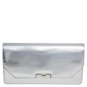 Gucci Metallic Silver Leather 58 Clutch