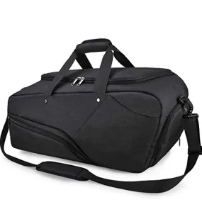 Gym Bag Sports Duffle Bag with Shoes Compartment Waterproof Large Travel Duffel Bags Weekender Overnight Bag for Men Women 45L Black