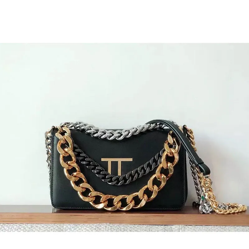 Premium Gold Plated Chain Leather Handbag