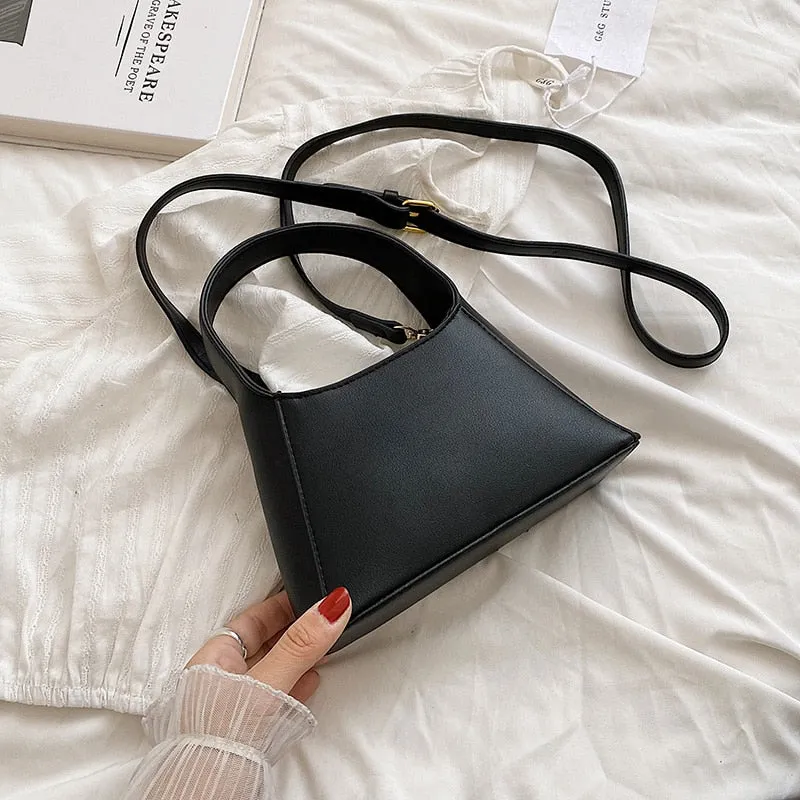 Small PU Leather Crossbody Sling Bag 2022 Summer Trendy Cute Totes Women's Designer Handbag Luxury Shoulder Bags Short Handle