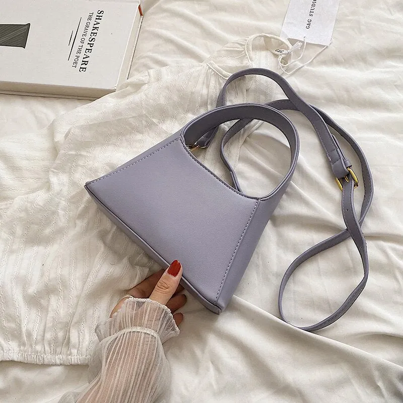 Small PU Leather Crossbody Sling Bag 2022 Summer Trendy Cute Totes Women's Designer Handbag Luxury Shoulder Bags Short Handle