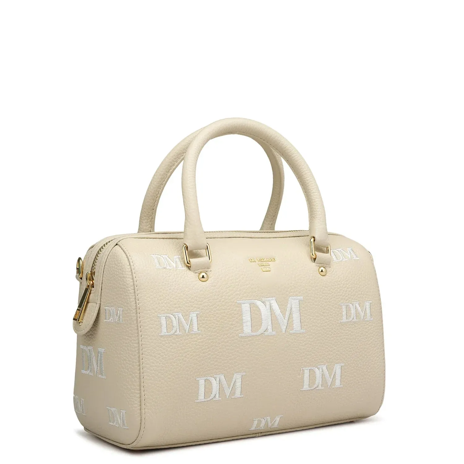 Small Wax Leather Satchel - Off White