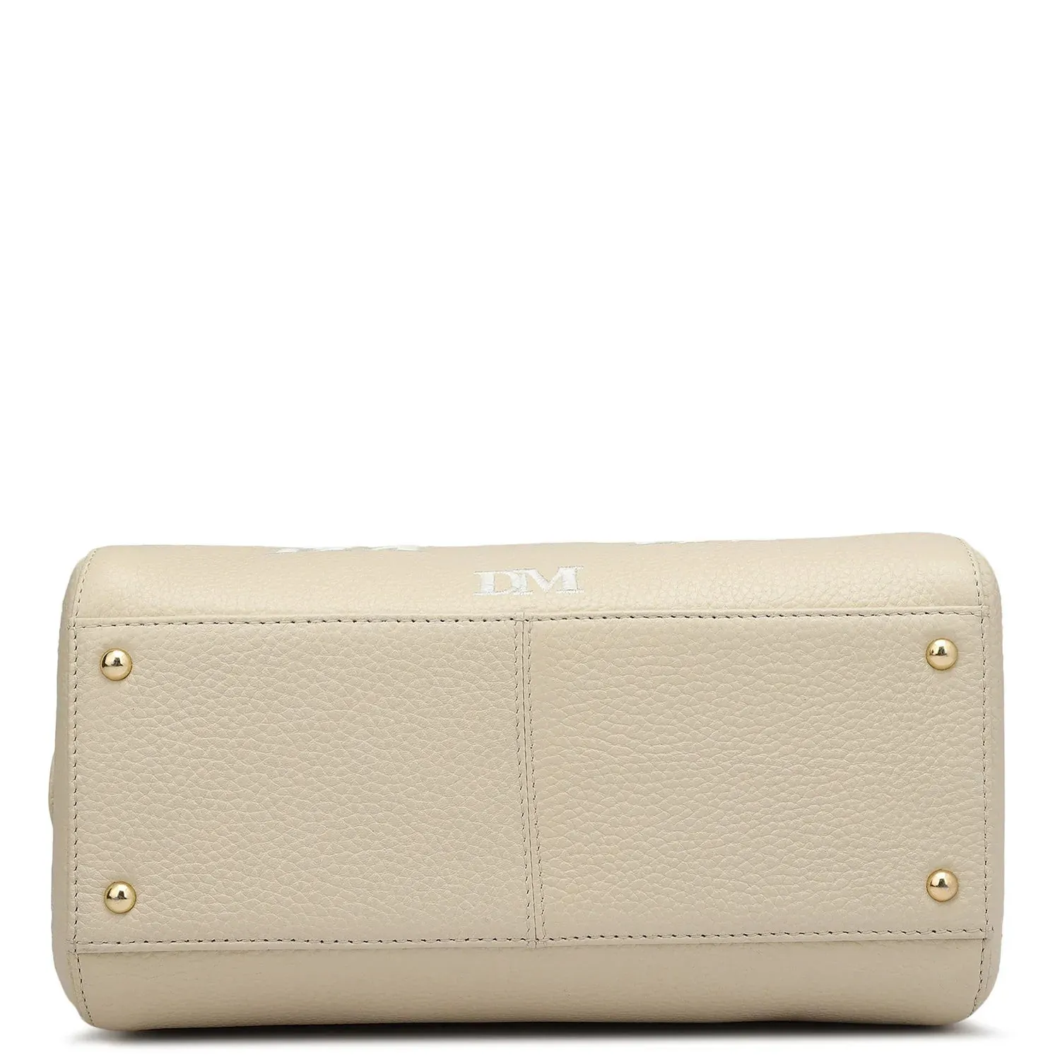 Small Wax Leather Satchel - Off White
