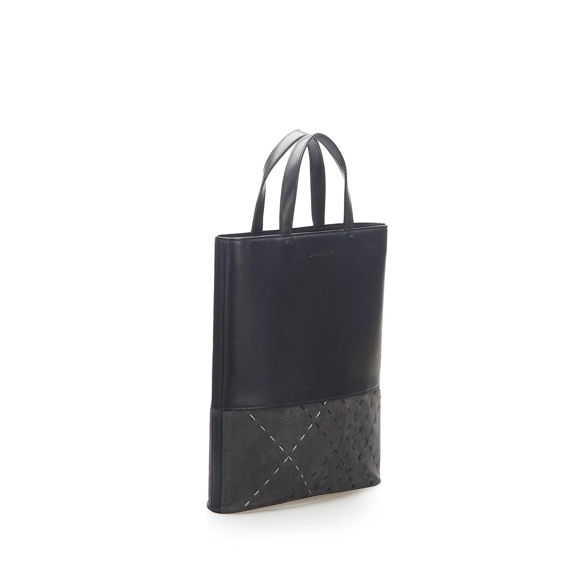 Trendy Inspired Burberry Leather Tote  (shg-16396)