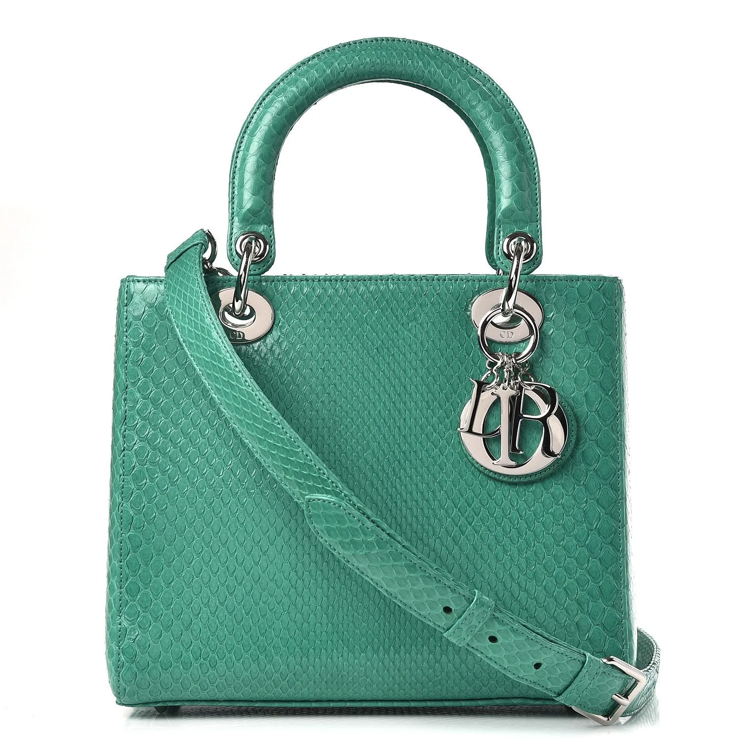 Trendy Inspired Dior Lady Dior Python Medium Lady Dior- Green