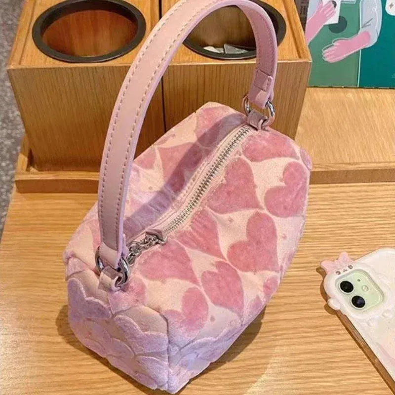 UAKISS  -  2024 Women All Match Sweet Heart Top-Handle Bags Casual Y2k Fairy( Purses and Handbags Trendy Ins Fashion Clutches Luxury Design