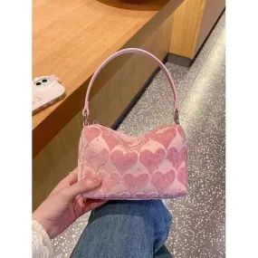 UAKISS  -  2024 Women All Match Sweet Heart Top-Handle Bags Casual Y2k Fairy( Purses and Handbags Trendy Ins Fashion Clutches Luxury Design