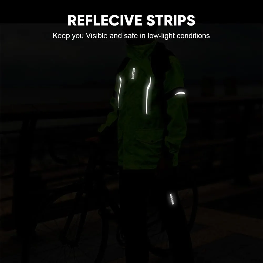 Waterproof Breathable Rain Ps Rain Coat Set for Cycling