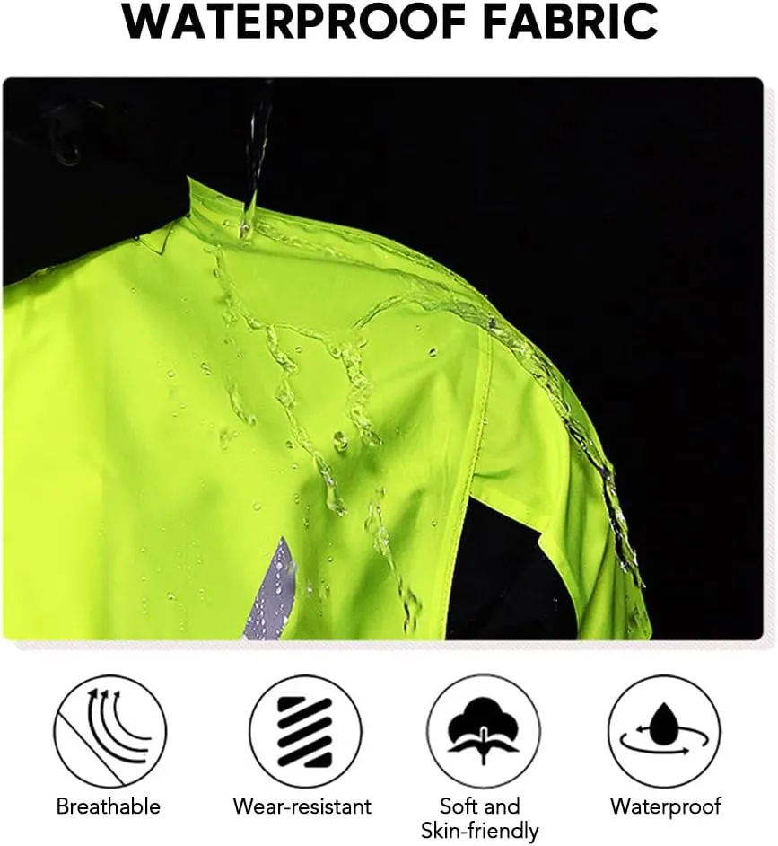 Waterproof Breathable Rain Ps Rain Coat Set for Cycling