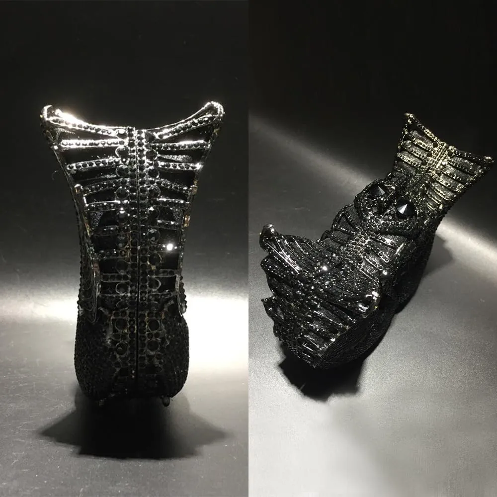 Women Evening-Bag Chain Rhinestone Luxury Ladies Clutch-Purse Wedding-Handbag Swan