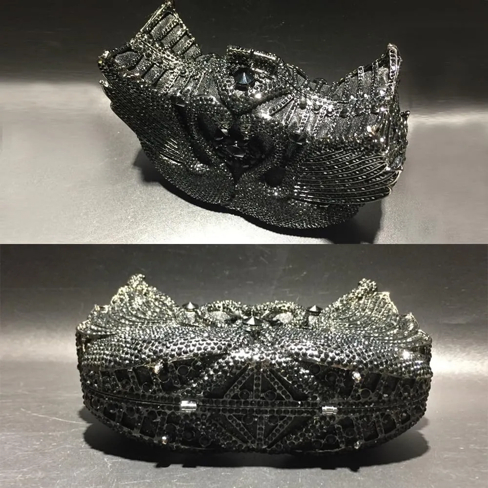 Women Evening-Bag Chain Rhinestone Luxury Ladies Clutch-Purse Wedding-Handbag Swan