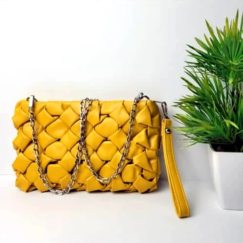 Women Knit Woven Multi-Pocket Mobile Phone Storage Shoulder Crossbody Bags #CP-998 #22