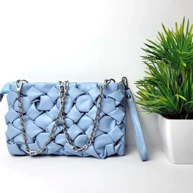 Women Knit Woven Multi-Pocket Mobile Phone Storage Shoulder Crossbody Bags #CP-998 #22