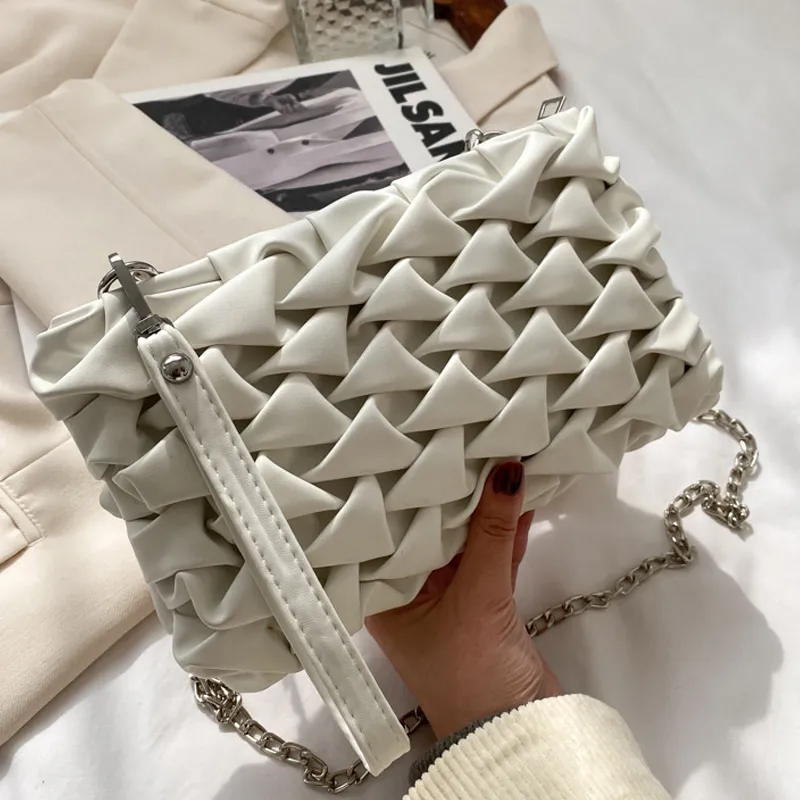 Women Knit Woven Multi-Pocket Mobile Phone Storage Shoulder Crossbody Bags #CP-998 #22